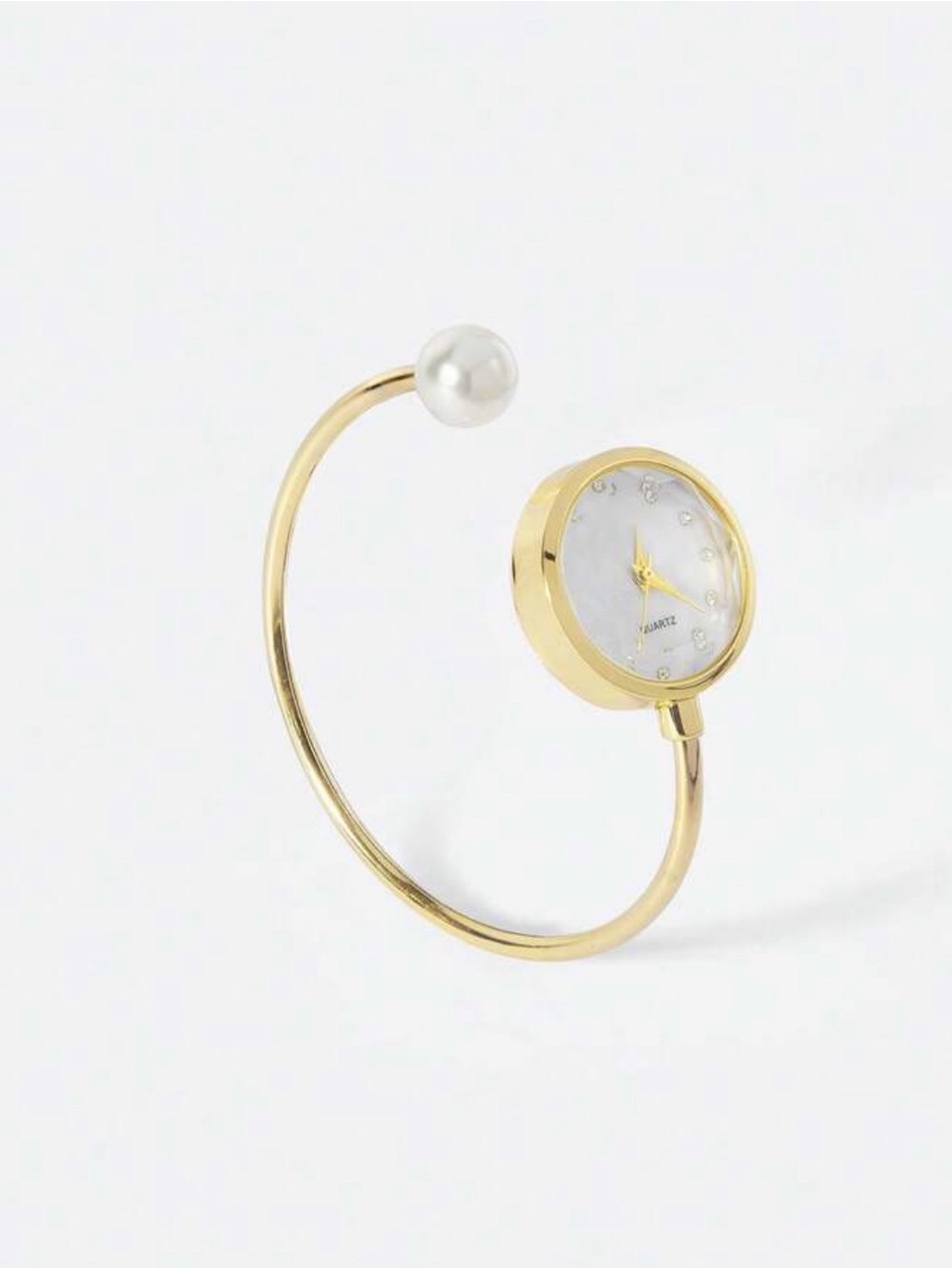 Gold Pearl Women's Bangle Watch - Picture 4 of 5